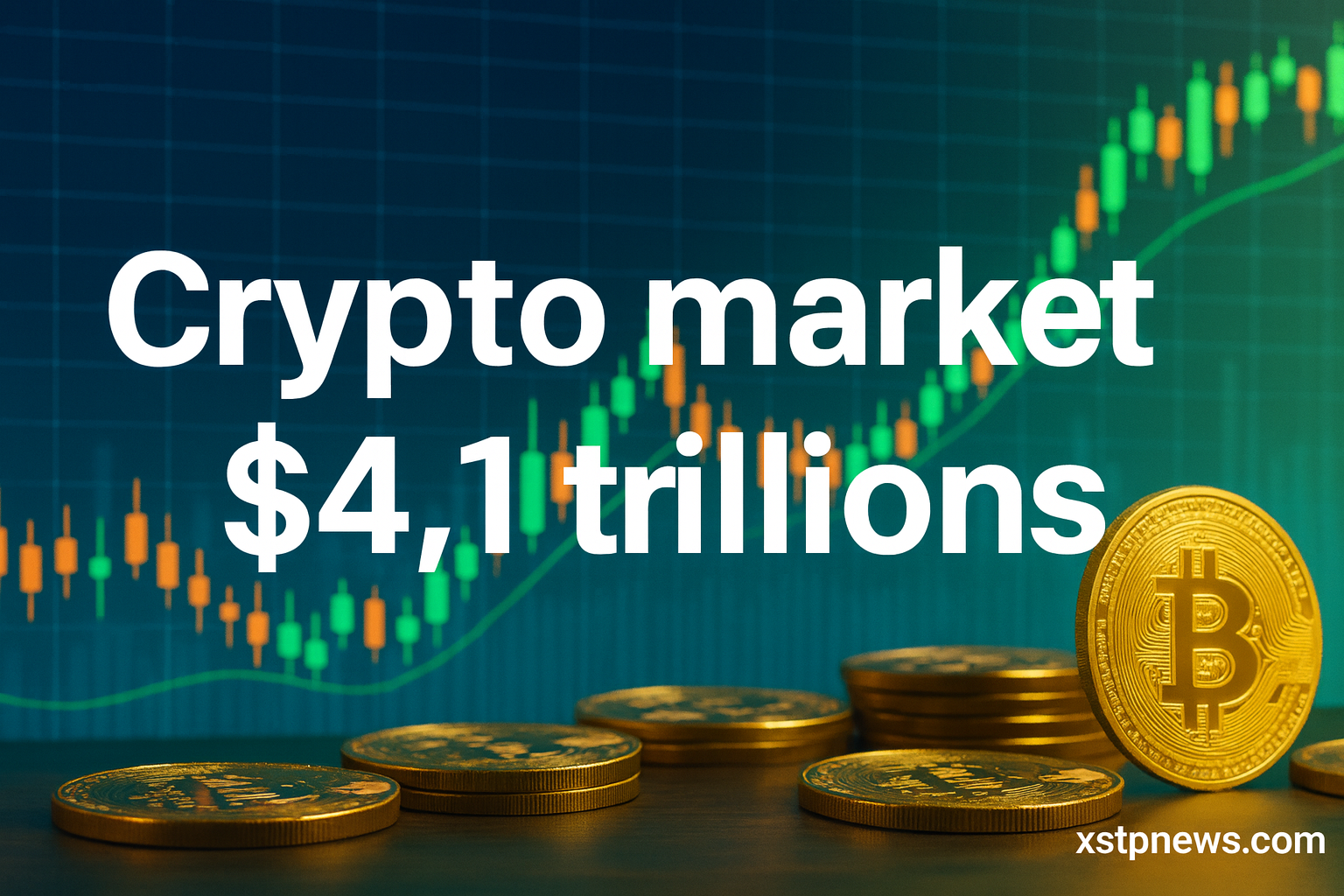 Crypto market cap hits record $4.1 trillion